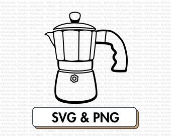 Coffee Pot Clipart Coffee Bar Wall Art (Digital Download)