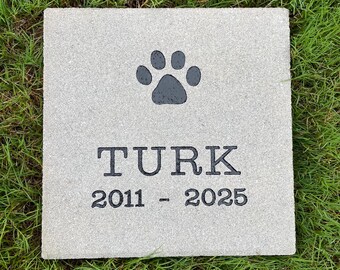 Stone pet memorial for dog grave marker for cat grave stone personalized family pet memory monument custom engraved headstone for garden