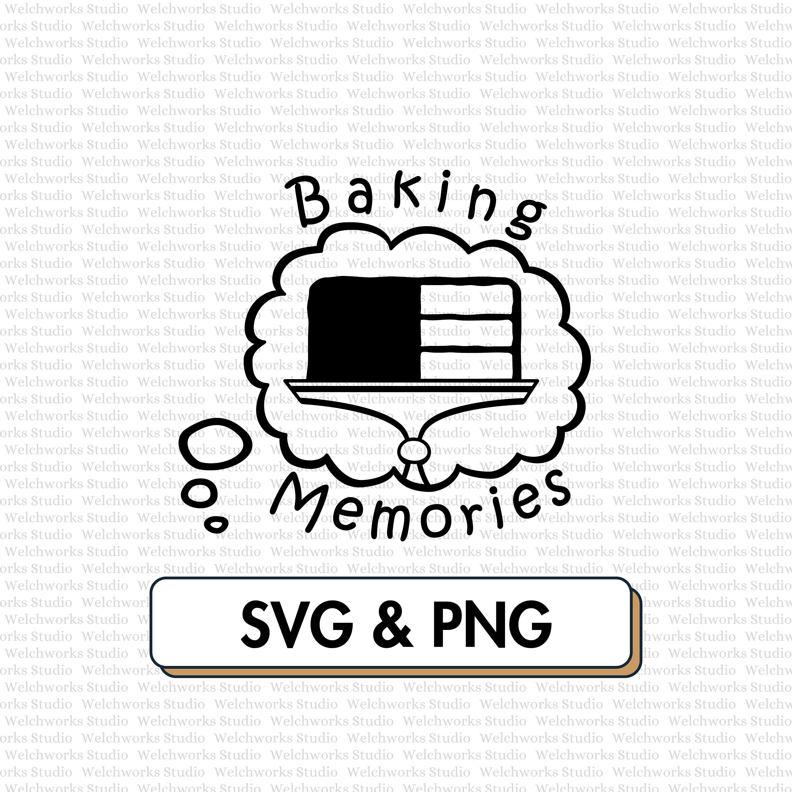 Baking Memories Svg Baking Clipart Apron Gift for Baker Apron Cut File Shirt Gift for Grandma