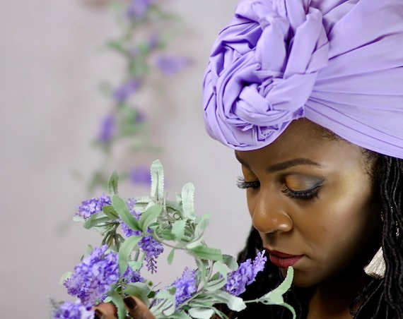 The"Lavender Solid" Hair wrap