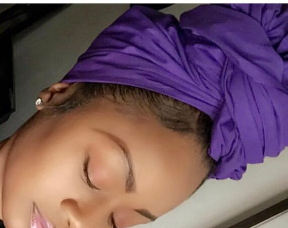 The "Dark Purple Solid" hair wrap
