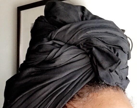 The "Black Solid" hair wrap