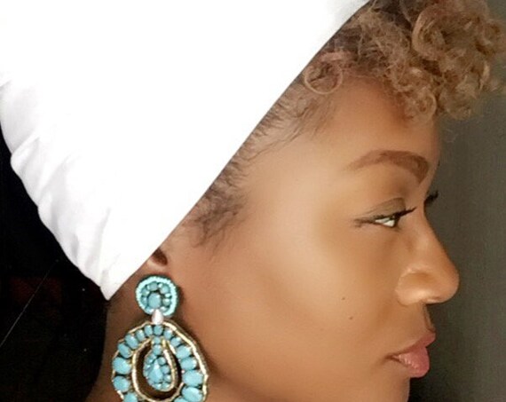 The "White Solid" hair wrap