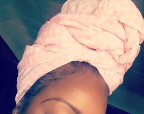 Head Wrap The "Pink" Picnic hair wrap