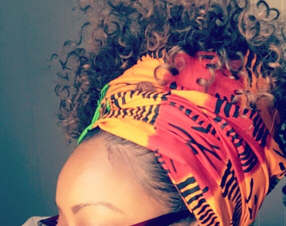 The "Red, Orange & Green" hair wrap