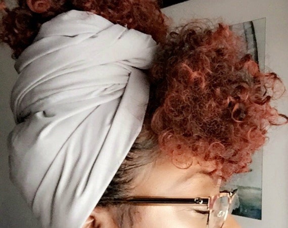 Head Wrap The "Grey solid" hair wrap 2 for 1