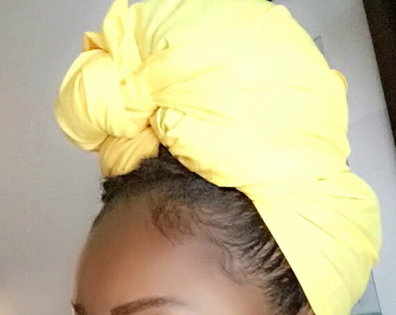 The "Yellow Solid" hair wrap