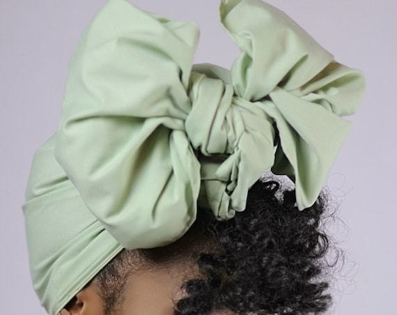 The "Mint Solid" hair wrap