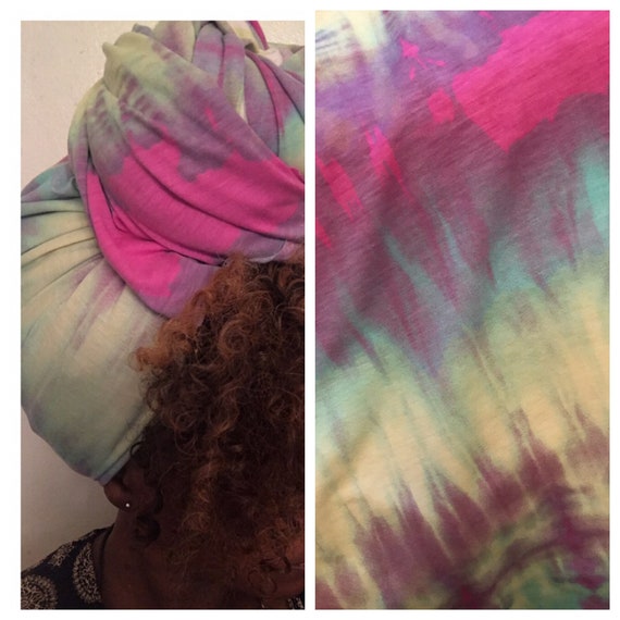 Head wrap “Tie dye” Jersey stretchy cotton