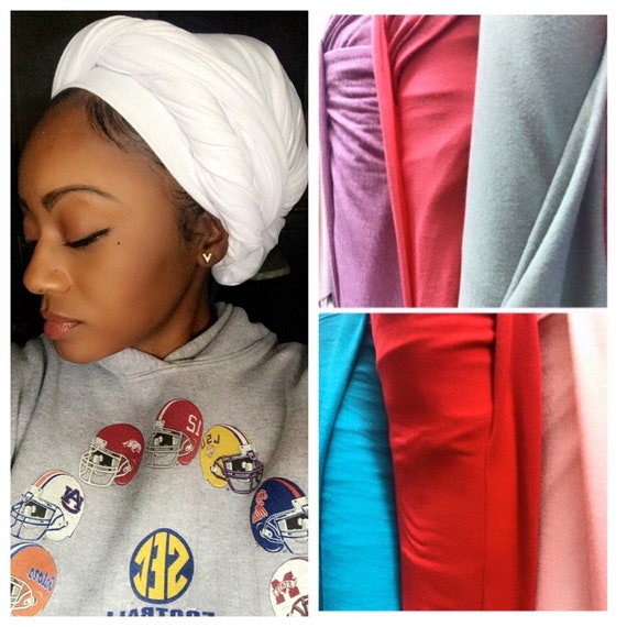 Head wrap “Jersey cotton stretchy” WHITE