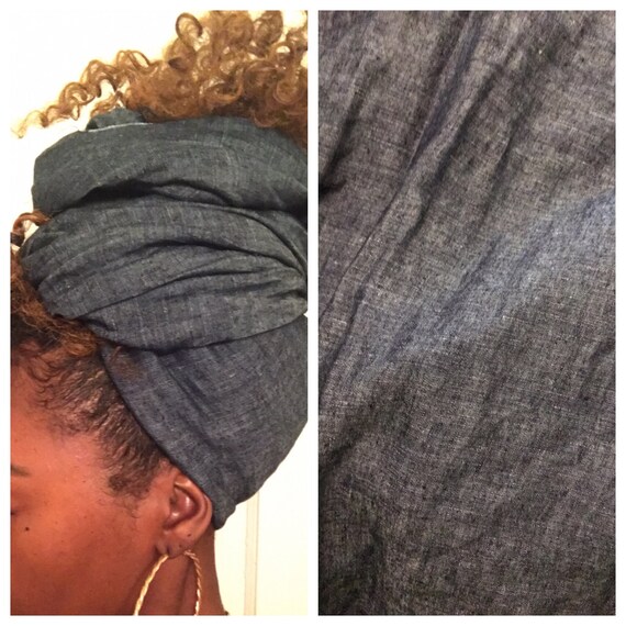 Head wrap “Dark denim”