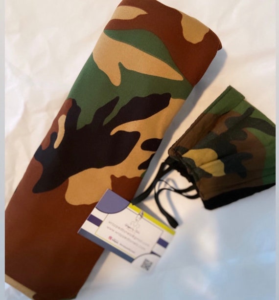 Wrap & filtered Mask set ARMY JERSEY