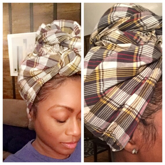 The "Plaid" hair wrap