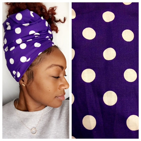 The "Polka Dot" Purple hair wrap