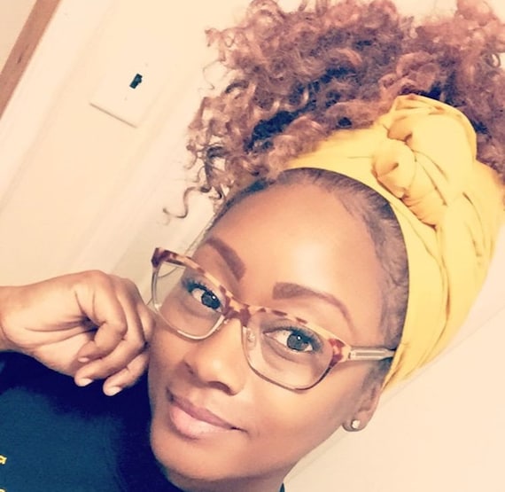 The "Mustard Solid" hair wrap