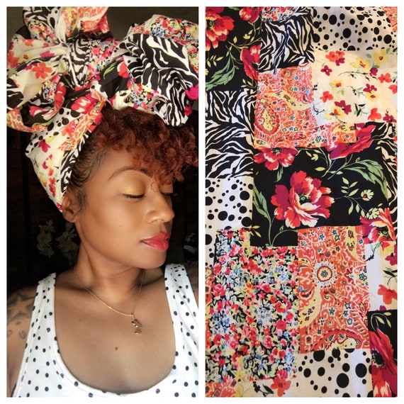 Head wrap “Mixed print Chiffon”
