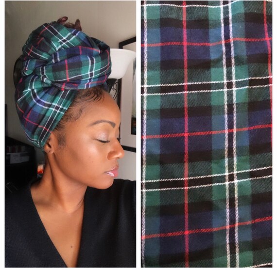 Head wrap “Holiday pajamas” wrap 1