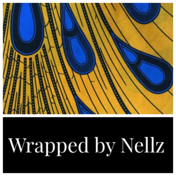 The "Blue/Gold" Hair Wrap