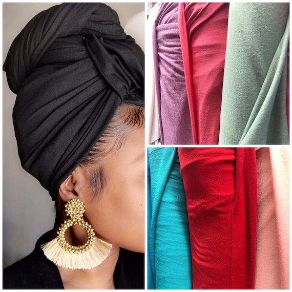 Head Wrap The “Cotton stretch jersey” solid wrap