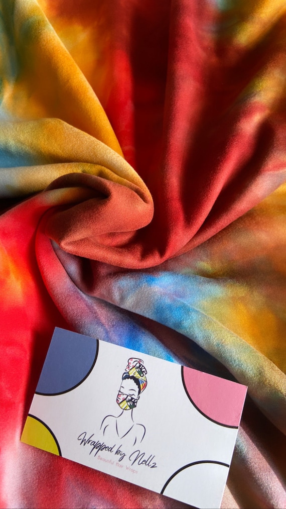 The “Micro fiber fleece stretchy” colorful tie dye