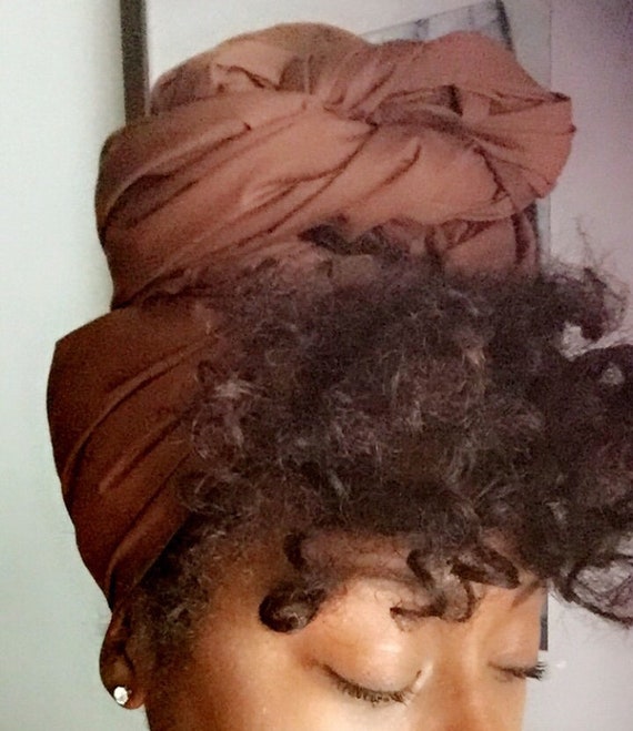 The "Brown" solid hair wrap 2 for 1