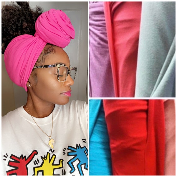 The “Stretchy” wrap (hot pink)
