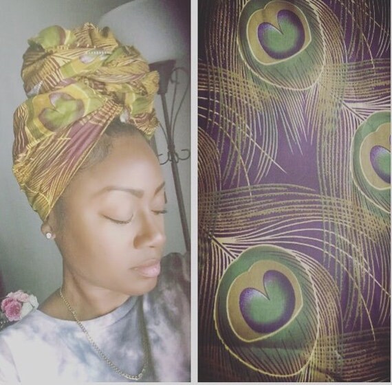 The "Ruby Peacock" hair wrap