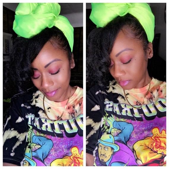 Head wrap “Neon satin”