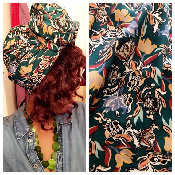 Head wrap “Emerald Garden”