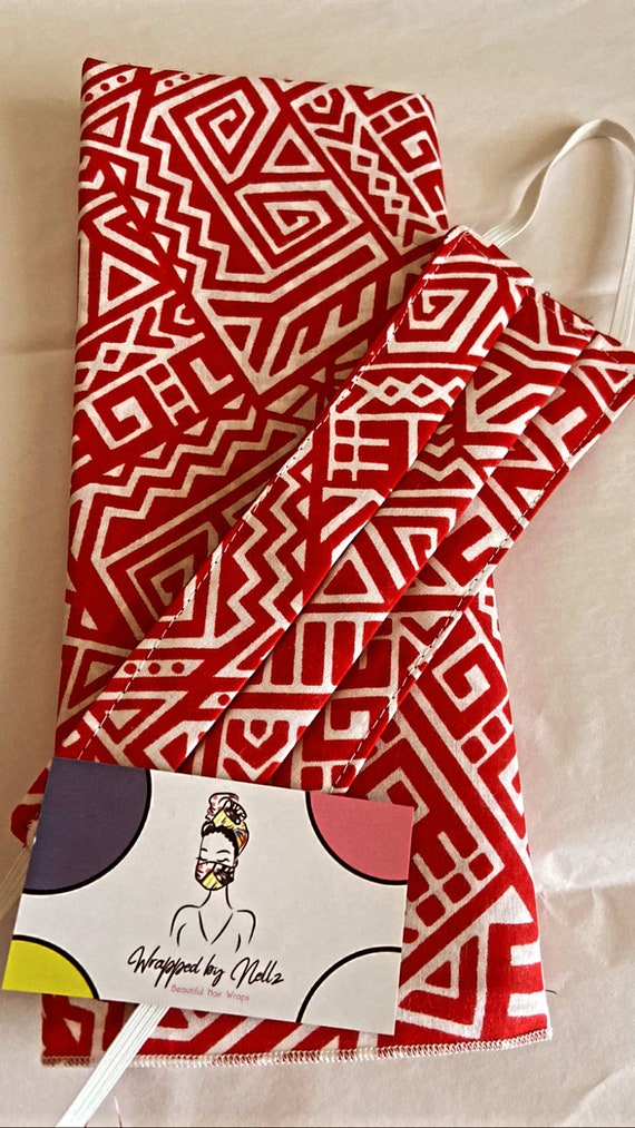 Wrap & Filtered masks “red stencil”