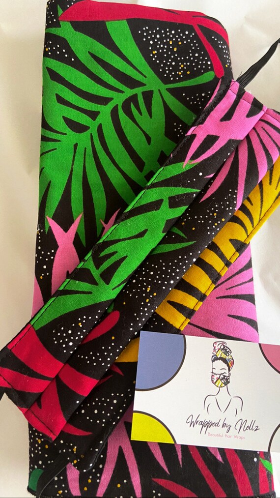 Wrap & Mask set (Colorful Palms)