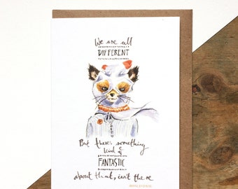 Greeting card fantastic Mr. Fox's Ash