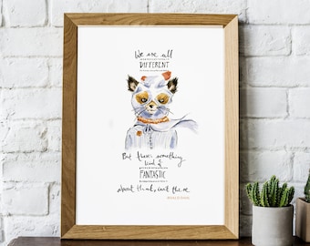 Fantastic Mr. Fox Print, Ash