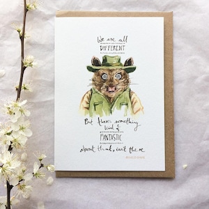 Biglietto d'auguri fantastico di Mr. Fox, Kylie Sven Opossum