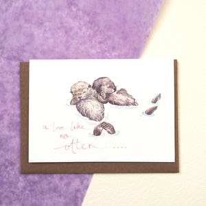 Una tarjeta de amor como ninguna nutria