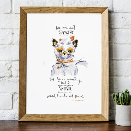 Fantastic Mr Fox Print Mr and Mrs Fox Quote Etsy UK