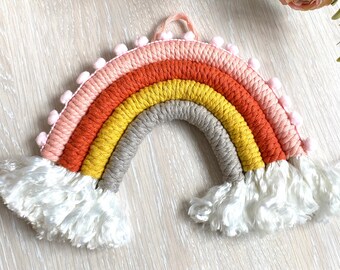 Macrame Rainbow wall hanging Rainbow decor Baby wall art Fiber art decor Hope Rainbow Stay with Ukraine