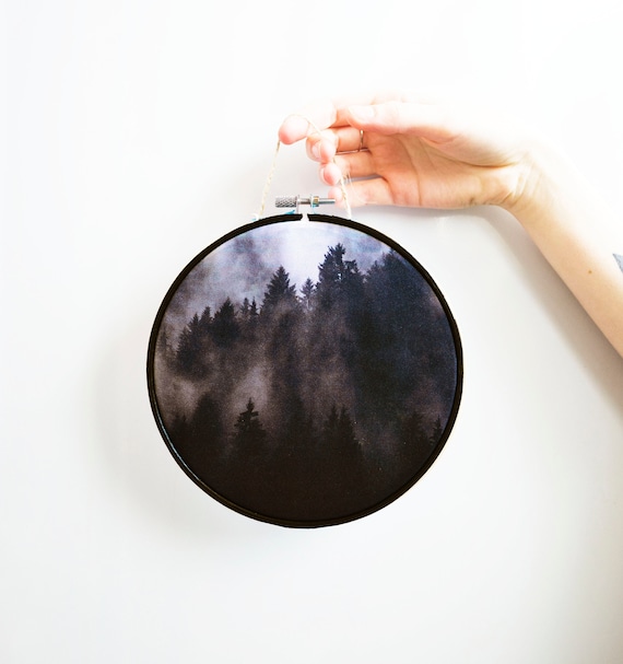 Foggy Forest Wall Decor Framed Tumblr Hoop Art Aesthetic Room Etsy Foggy Forest Wall Decor Framed Tumblr Hoop Art Aesthetic Room Etsy