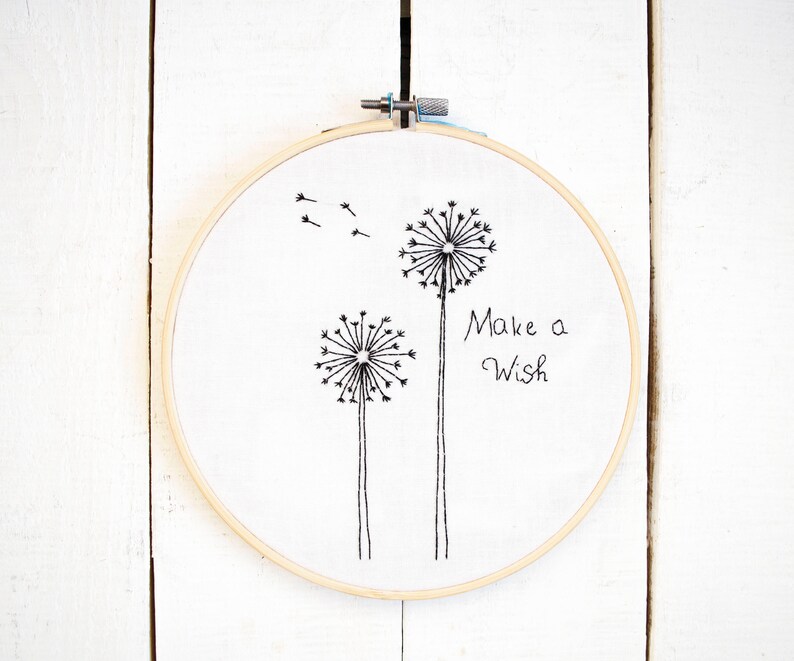 Dandelion wall art framed Make a wish dandelion wall decor Etsy