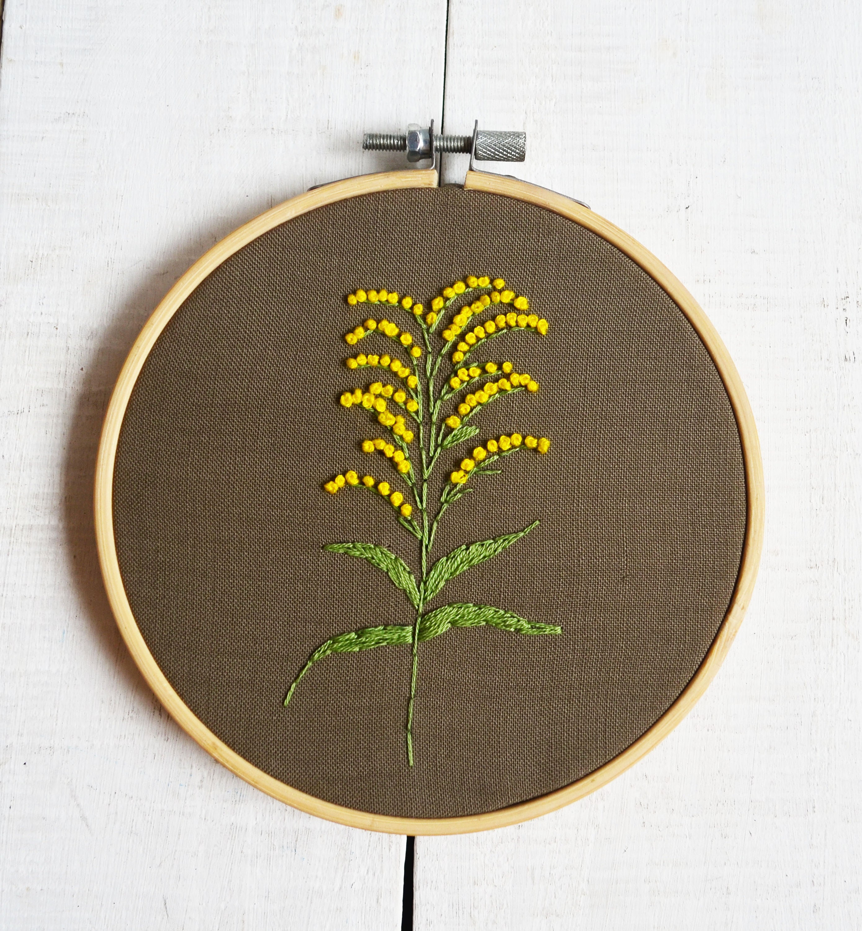 Yellow Flowers Embroidery Hoop Art Floral Hand Stitched Modern - Etsy