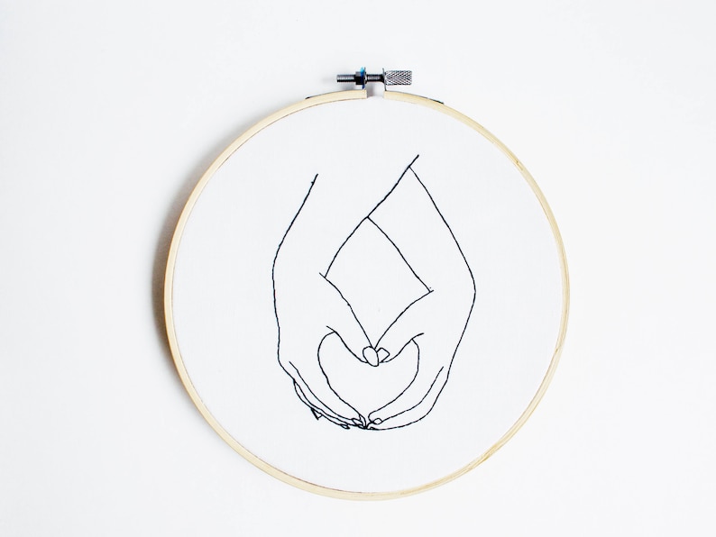 Valentines Embroidery Hoop Wall Art Romantic Gift for Him One Etsy