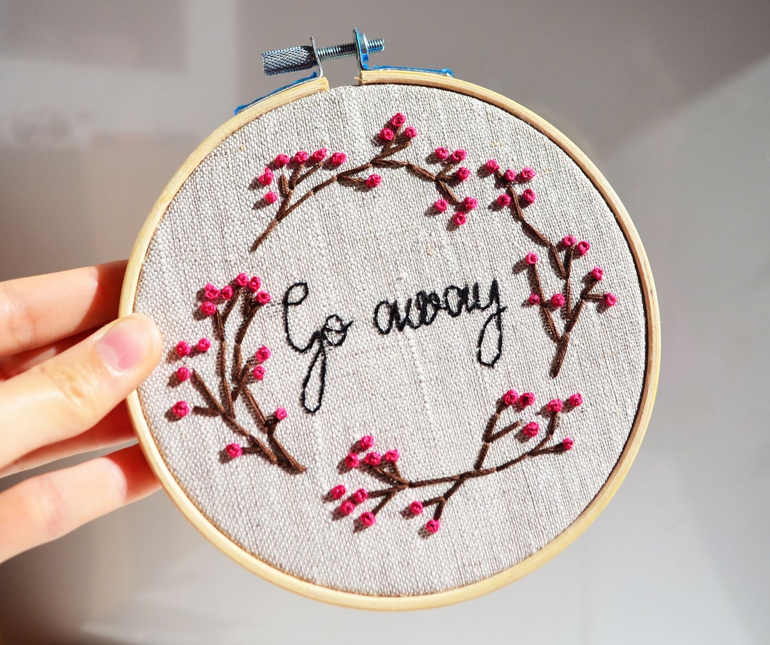Floral Embroidery Hoop Art Hand Embroidered Flower Tumblr Aesthetic ...