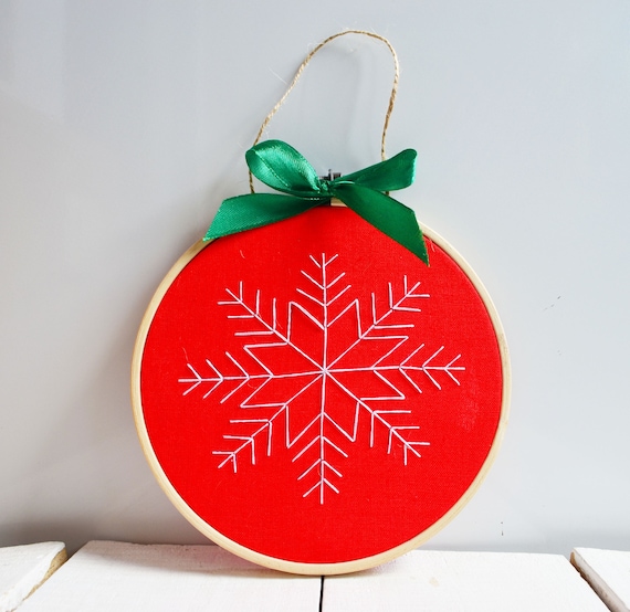 Christmas Ornaments Embroidery Hoop Art Winter Snowflake Etsy image 0 - Christmas Ornaments Embroidery Hoop Art Winter Snowflake Etsy