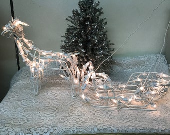 Vintage Outdoor Christmas Decorations Reindeer Etsy