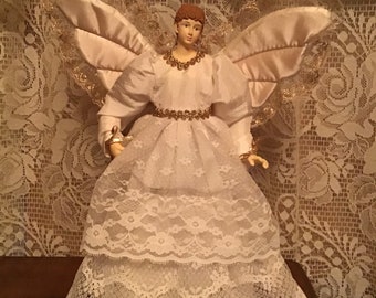 Male Angel Christmas Tree Topper : Angel African American Male