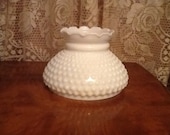 Milk Glass Shade Hobnail Fenton for Small Parlor Sconce or Hanging Lamps