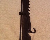 Fireplace Trammel 1800 39 s Wrought Iron Sawtooth Trammel Hook Primitive Rustic Farmhouse Decor