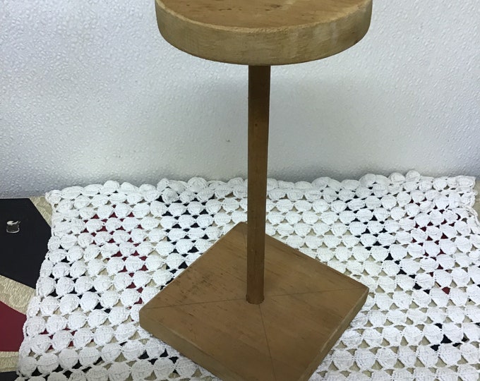 Wood Hat Stand Shabby Chic Mid Century Vanity Home Decor