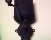 Primitive Coffee Grinder 1917 Cast Iron Tin Wall Mount Coffee Mill Old Farmhouse Country Kitchen Decor