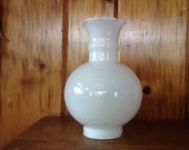 Vintage Fenton Milk Glass Chimney Shade Scalloped Top Oil or Electric Lamps